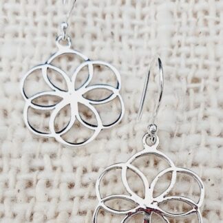 Boucles d'oreilles graine de vie (dormeuses)